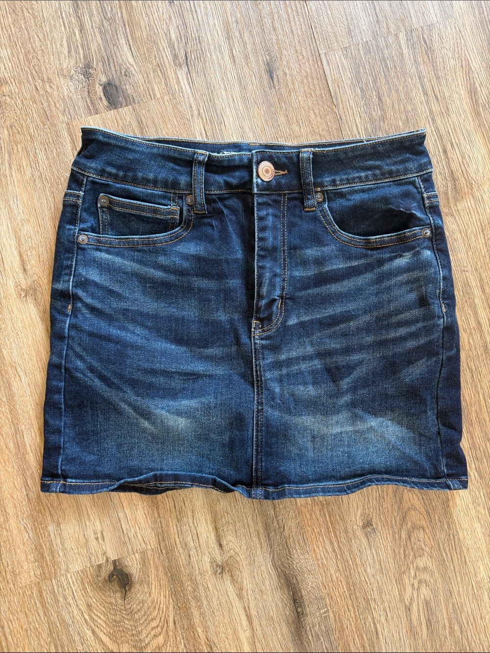 American Eagle Outfitters Dark Blue Denim Mini Skirt
